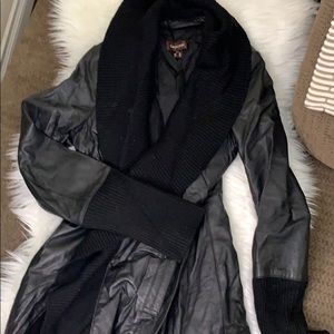 Danier Leather jacket with wool trim